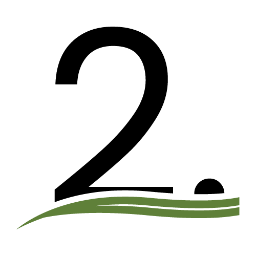 Number two with green swoosh design.