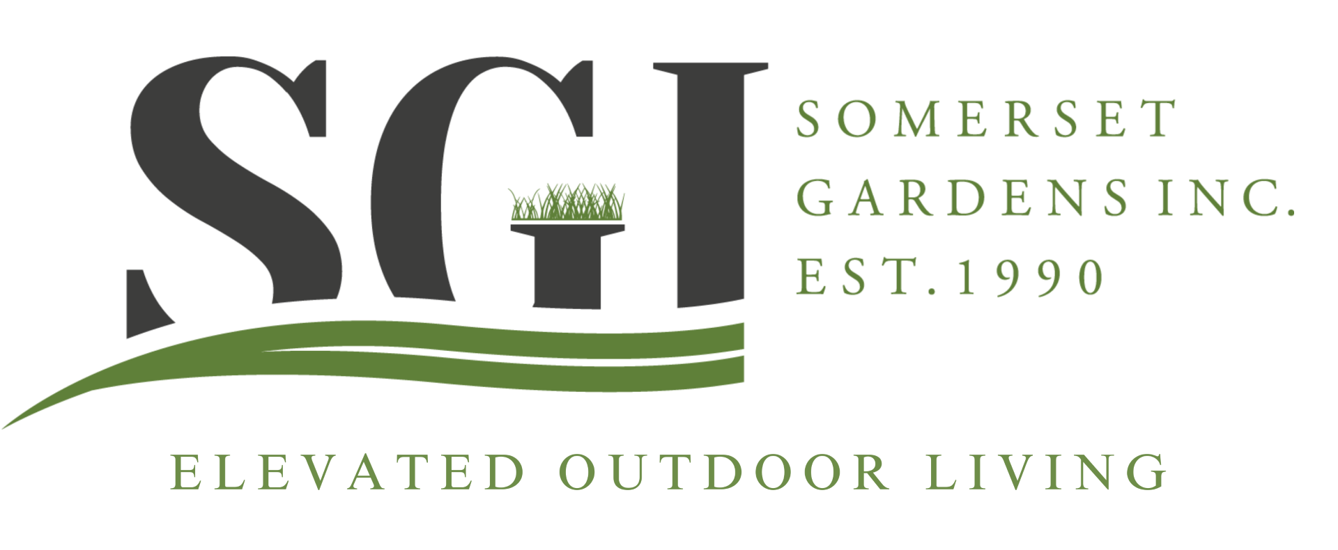 Somerset Gardens Inc. logo, established 1990.